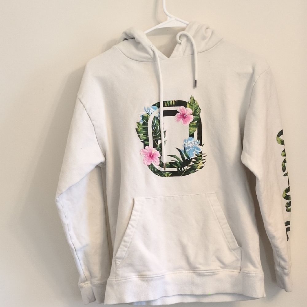 Overtime Floral Graphic White Hoodie